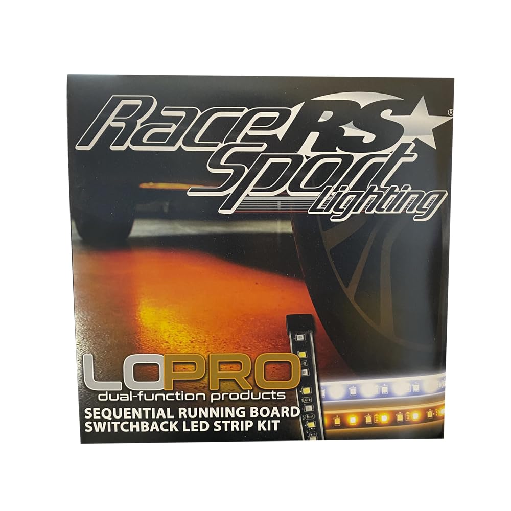 LoPRO 60in Sidekick Sequential Running Board LED Strip Kit - White/Amber Switchback Lights for Trucks & SUVs | Off-Road Adventure & Night Driving Safety Lighting