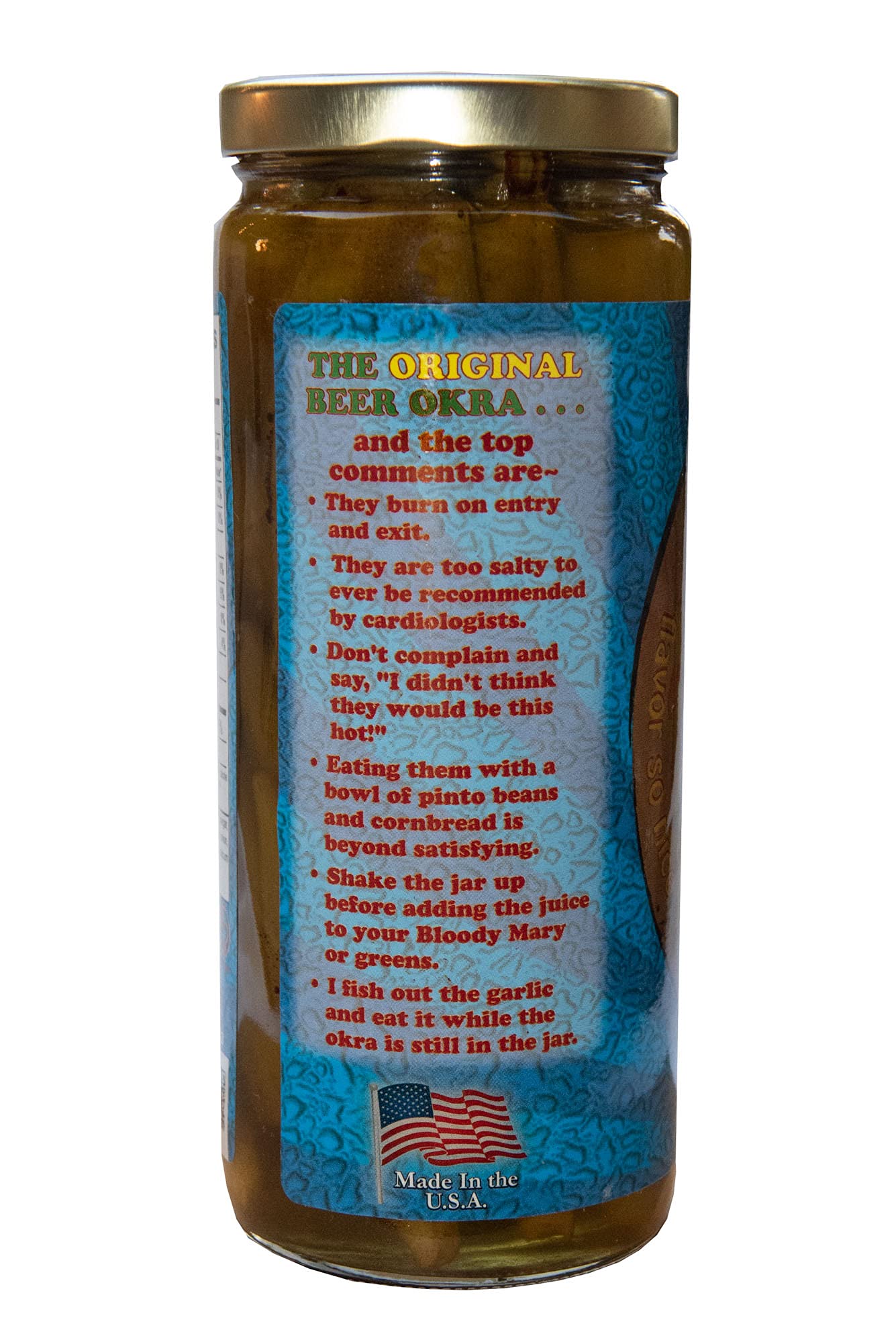 Harold's Ring O Fire Okra - Super Hot Spicy Pickled Okra with Fresh Garlic & Habanero Peppers - Texas-Made Southern Snack for BBQ Parties, Game Nights & Spicy Food Lovers