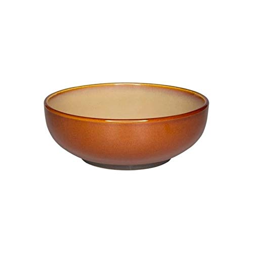16-Piece Brown Dinnerware Set for 4 - Farmhouse Style Round Plates & Bowls - Dishwasher & Microwave Safe - Perfect for Casual Dining, Family Meals & Entertaining