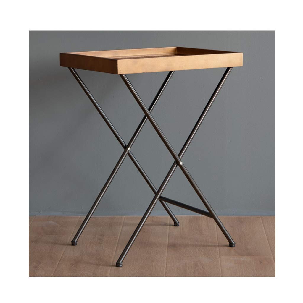 LICHUAN Square Wooden Coffee Table with Rattan Design - Multipurpose End Table, Side Table, and Leisure Table for Living Room, Bedroom, or Patio Decor (High Height) - Perfect for Coffee, Books, and Plants