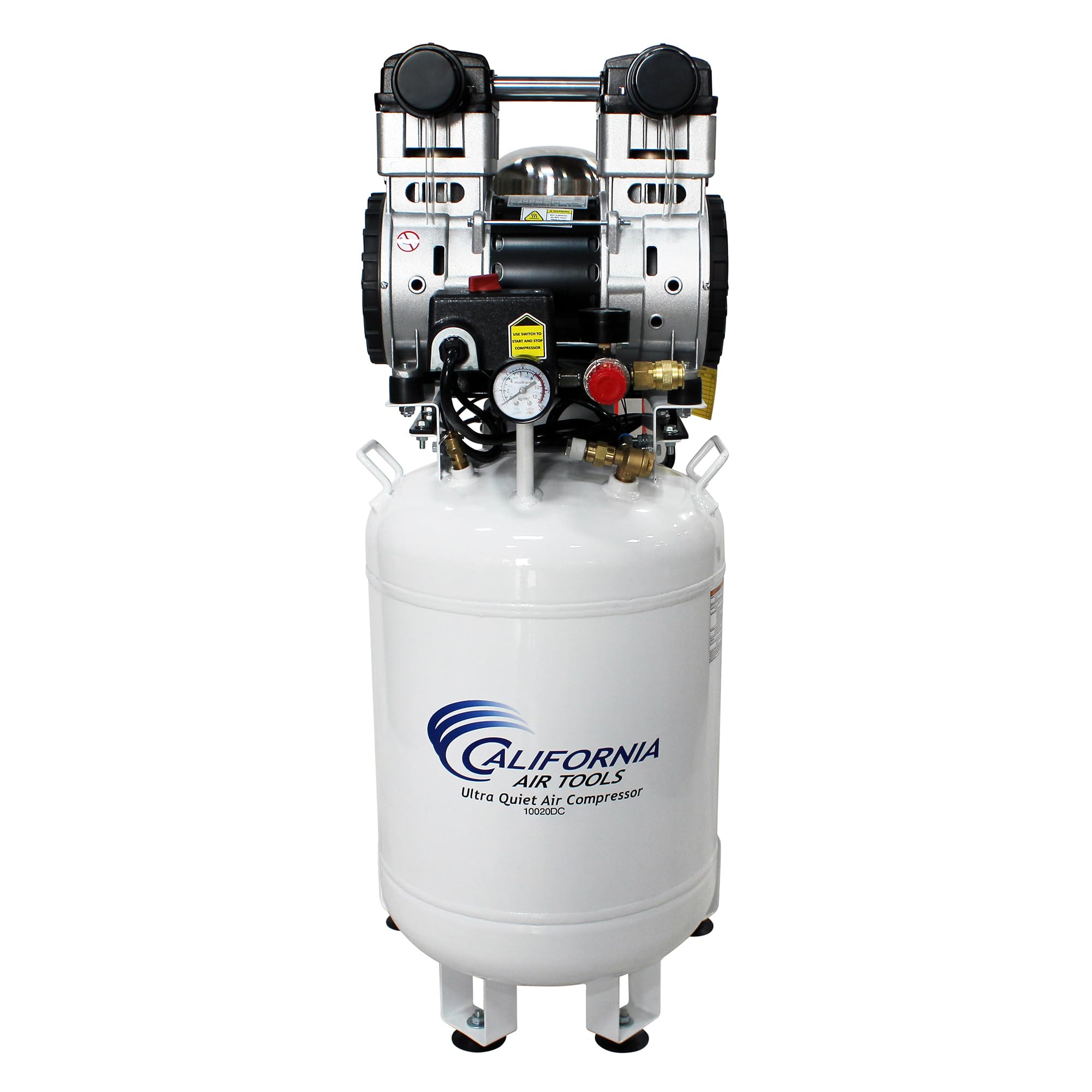 California Air Tools 10020DC 2.0 HP Ultra Quiet Oil-Free Air Compressor - 10 Gallon Tank, 70 dB Noise Level, Electric with 80% Air Dryer & Aftercooler - Perfect for Home Garage, Workshop, DIY Projects and Professional Use