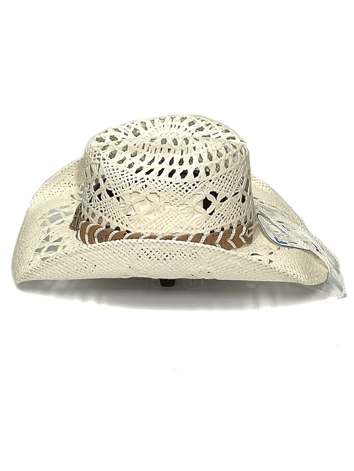 Bullhide NAUGHTY GIRL 2649W Western Straw Cowboy Hat for Women - White Summer Beach Hat for Outdoor Rodeo, Music Festivals & Country Style Fashion