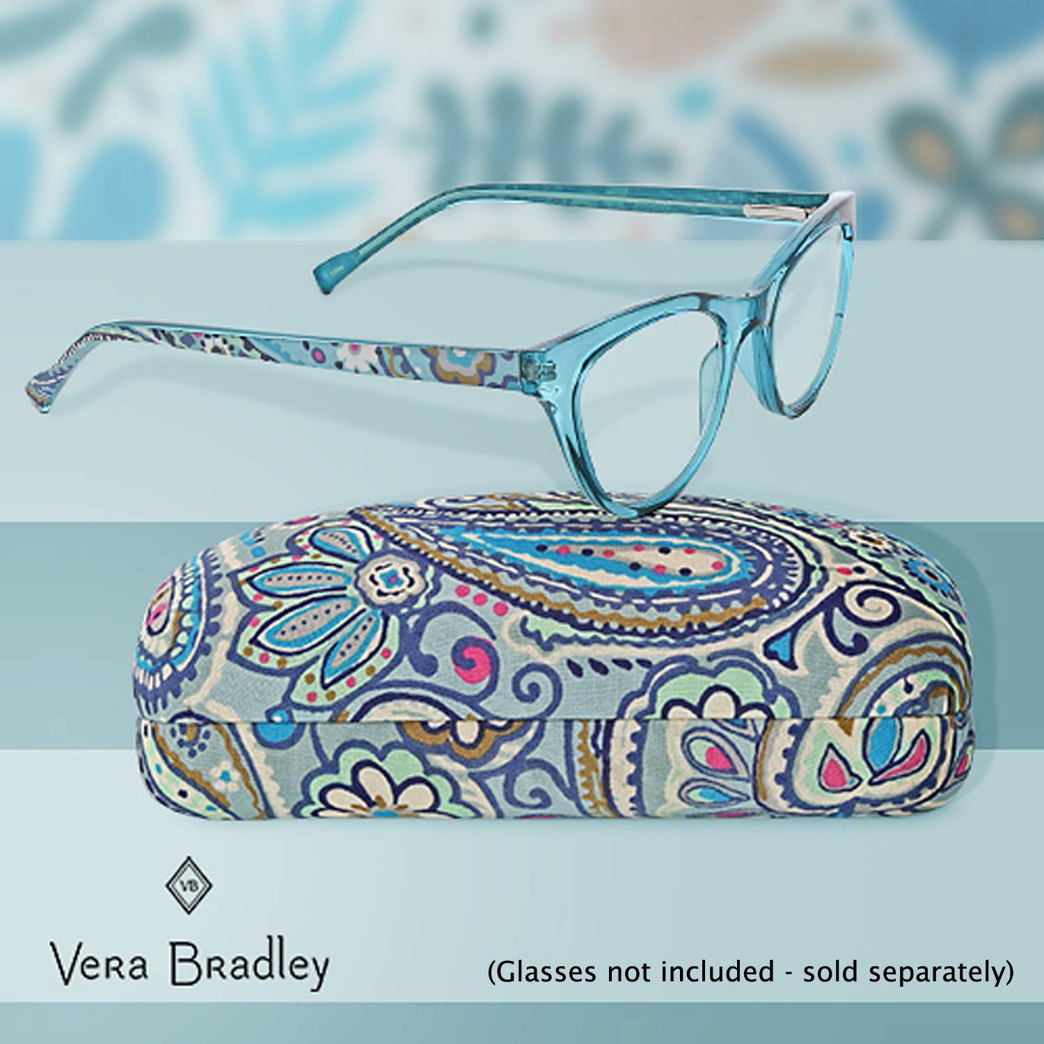 Vera Bradley Sunglasses & Eyeglasses Hard Shell Protective Case - Durable Clamshell Design for Travel, Storage & Everyday Use