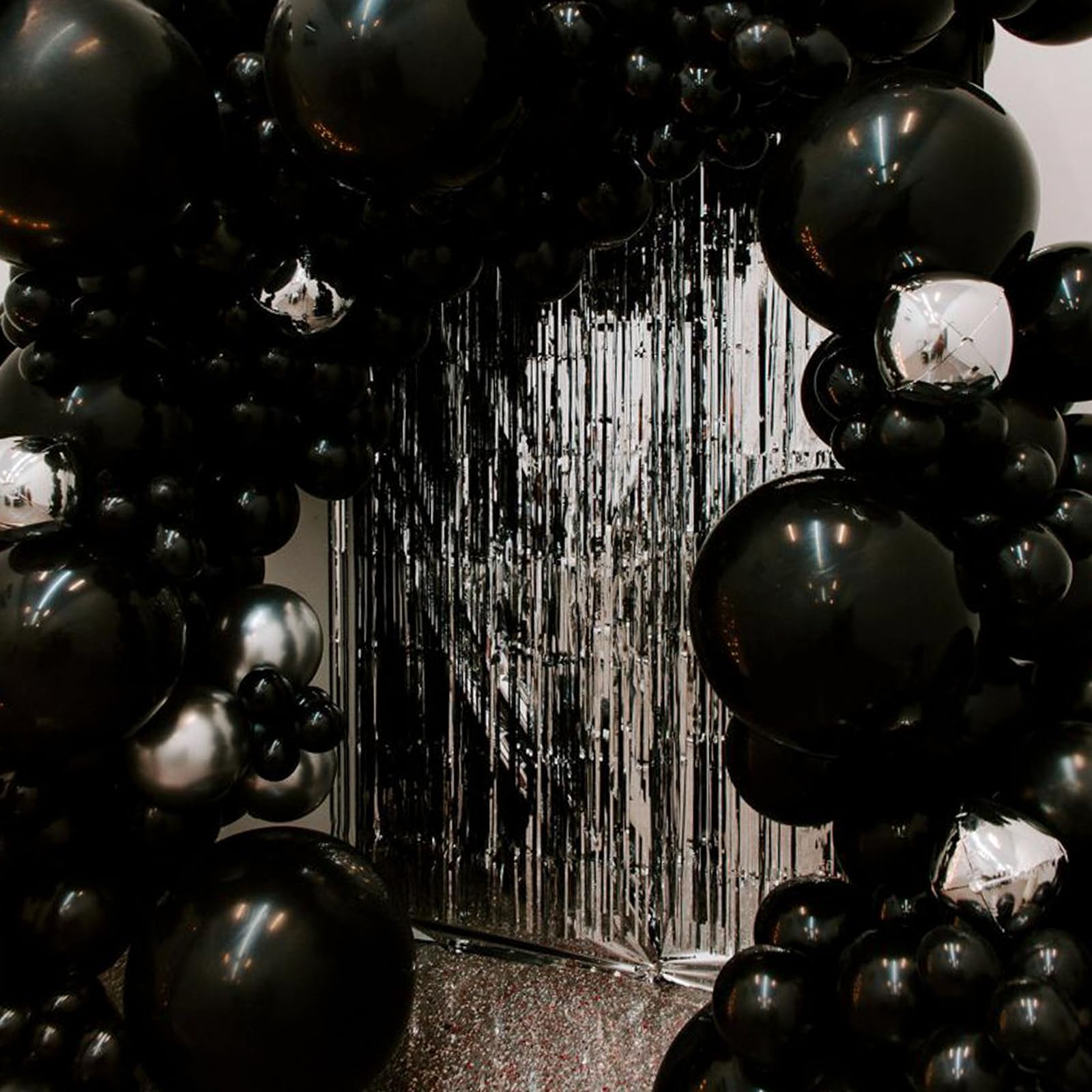 50 Pack 12 Inch Matte Black Latex Balloons - Helium Ready Party Decor for Graduation, Halloween, New Year, Anniversary, Birthday & Retirement Celebrations | Perfect for Indoor/Outdoor Party Decorations