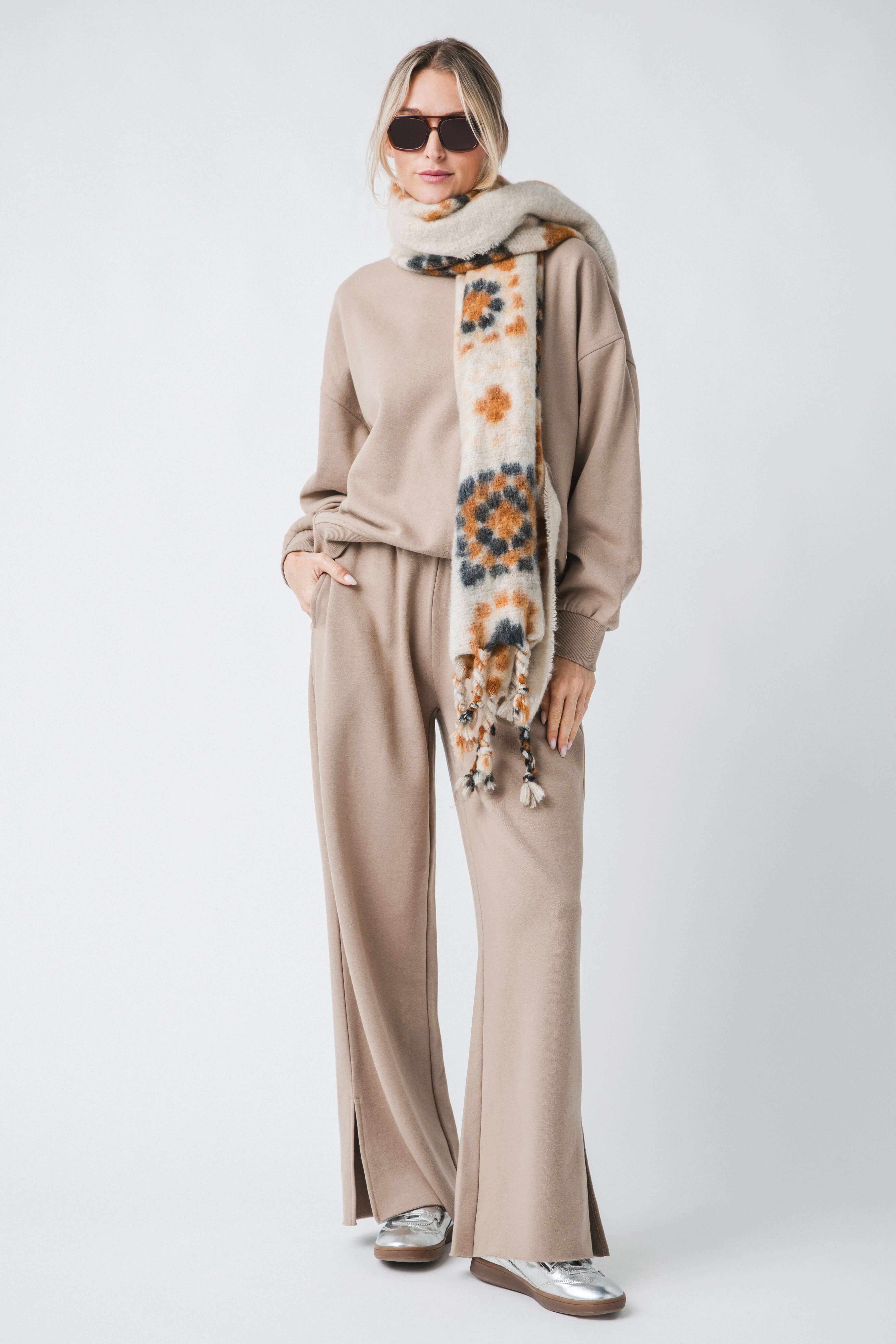 Risen Wide Leg Sweatpants for Women - Comfortable High Waisted Lounge Pants - Perfect for Yoga, Running & Casual Wear