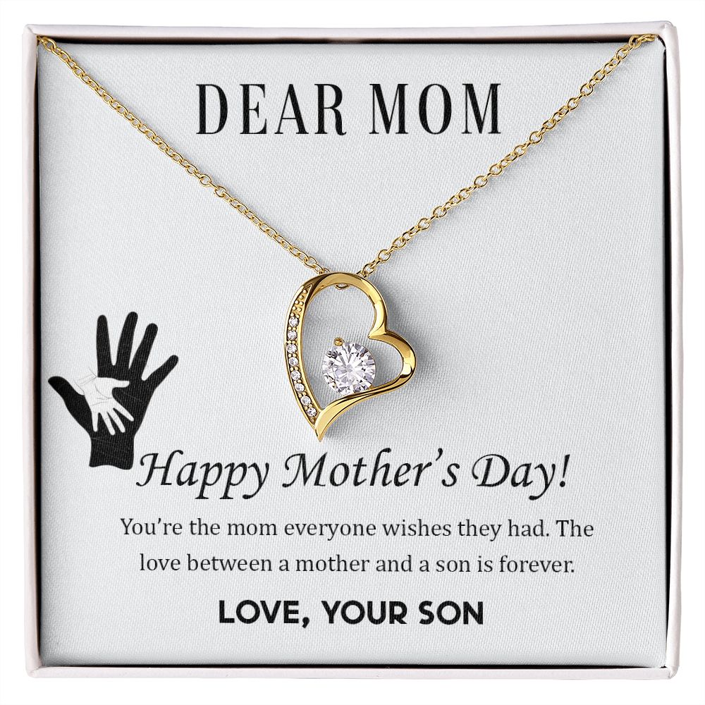 Elegant Heart Necklace Jewelry - Perfect Mother's Day Gift from Son | Gift for Mom, Wife, Grandma | Ideal for Birthday, Anniversary & Special Occasions