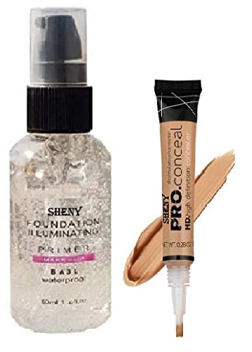 Illuminating Makeup Primer & Concealer - Brightening Base & Pro Corrector for Flawless Coverage | Perfect for Daily Makeup, Photo Shoots & Special Events