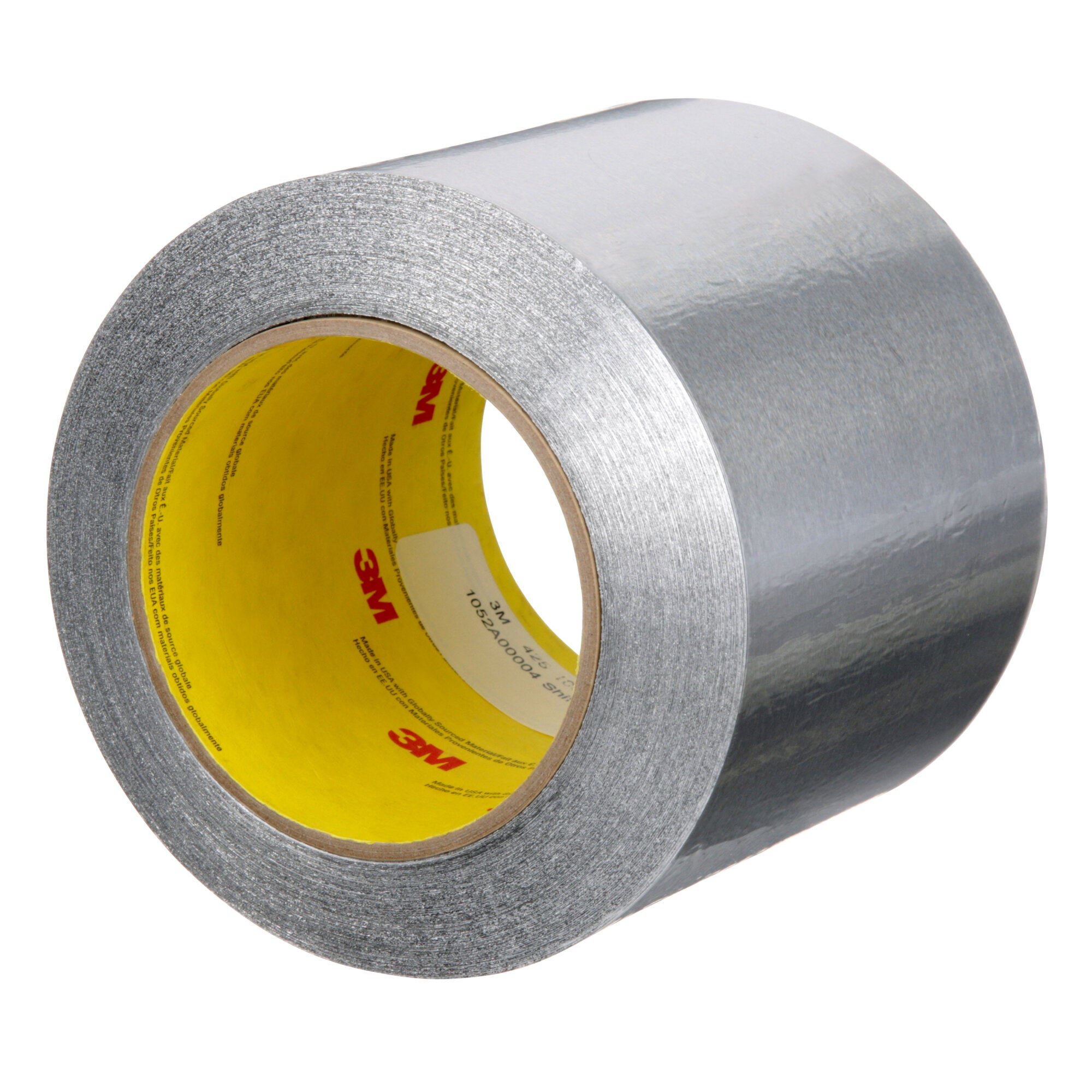 3M Aluminum Foil Tape 425 - Heavy Duty Silver HVAC Tape (4