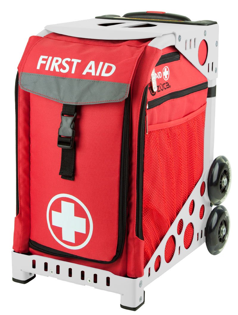 Zuca First Aid Bag with White Frame - Compact Medical Emergency Kit for Home, Travel, and Outdoor Adventures