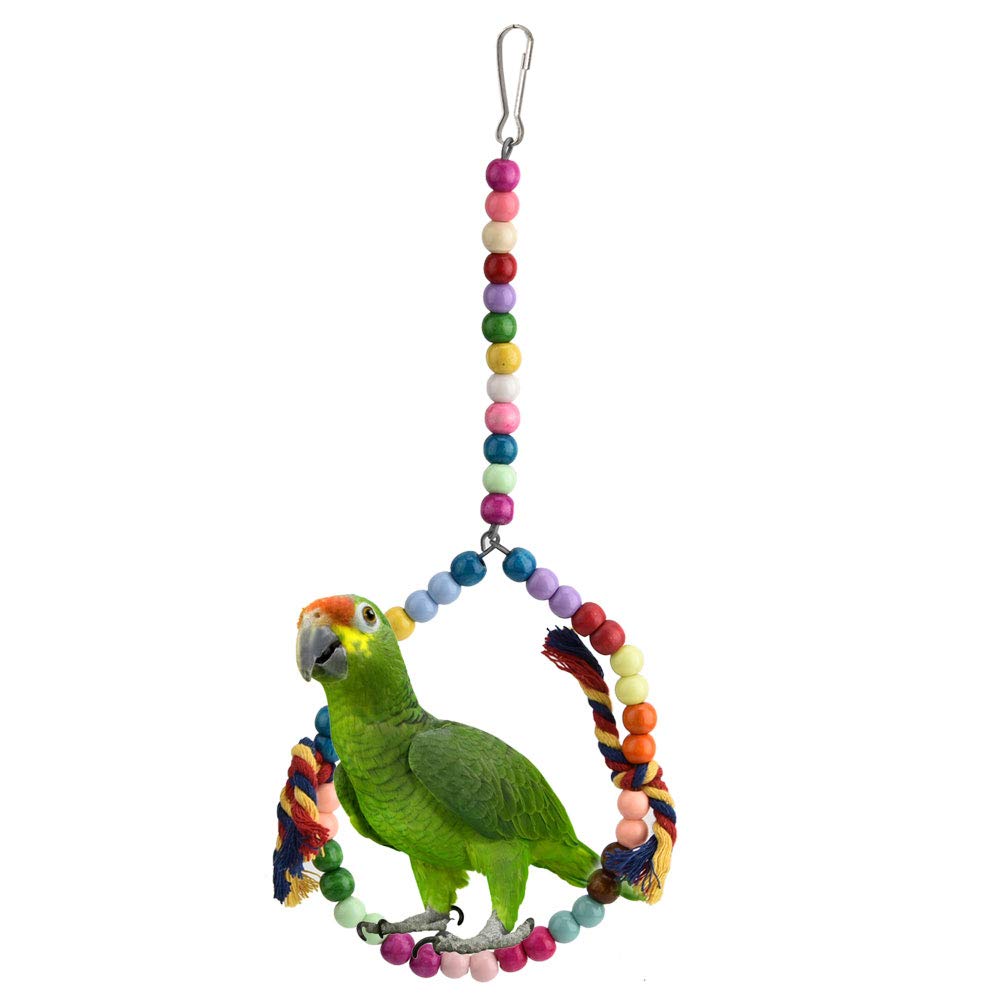 Durable Hanging Parrot Toy for Birds - Chew Proof & Long-Lasting Bird Toy with Metal Hanger - Perfect for Macaws, Cockatoos & Large Parrots - Fun Cage Accessory for Playtime & Stress Relief