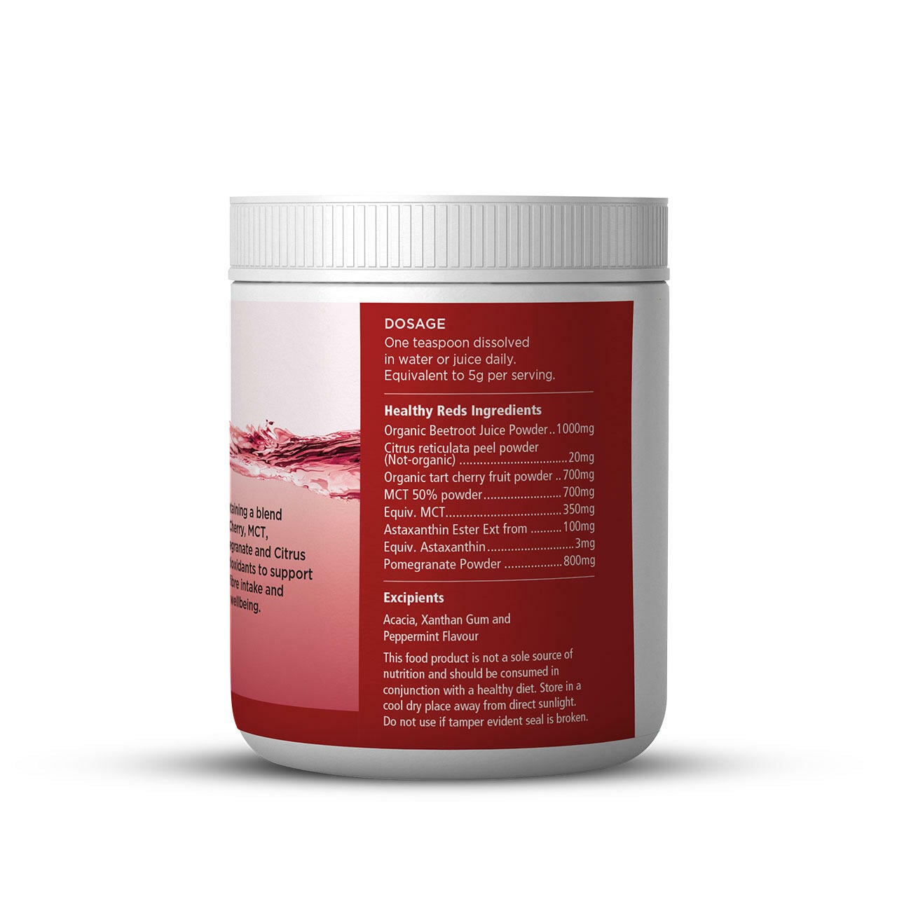Australian Natural Care Healthy Reds Superfood Powder 120g - Antioxidant Boost for Energy & Immunity Support - Perfect for Smoothies & Healthy Drinks