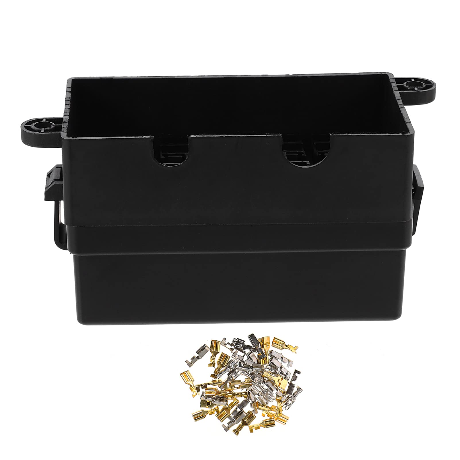 Scicalife 1 Set Durable Automotive Relay Fuse Holder Box - Black - Heavy Duty Car Fuse Terminal Kit for Vehicle Electrical System Protection - Perfect for Car, Truck, RV and Boat Wiring Applications