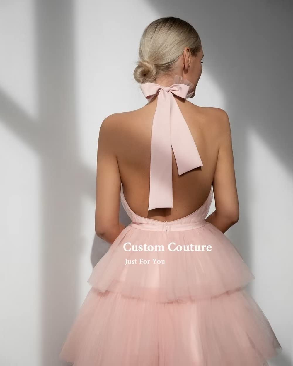 FTBY Elegant High Neck Prom Dresses | Tiered Tulle Evening Gowns | Halter Formal Dresses for Sweet 15 & 16 Birthday Parties | Perfect for Quinceañera, Homecoming, and Special Occasions