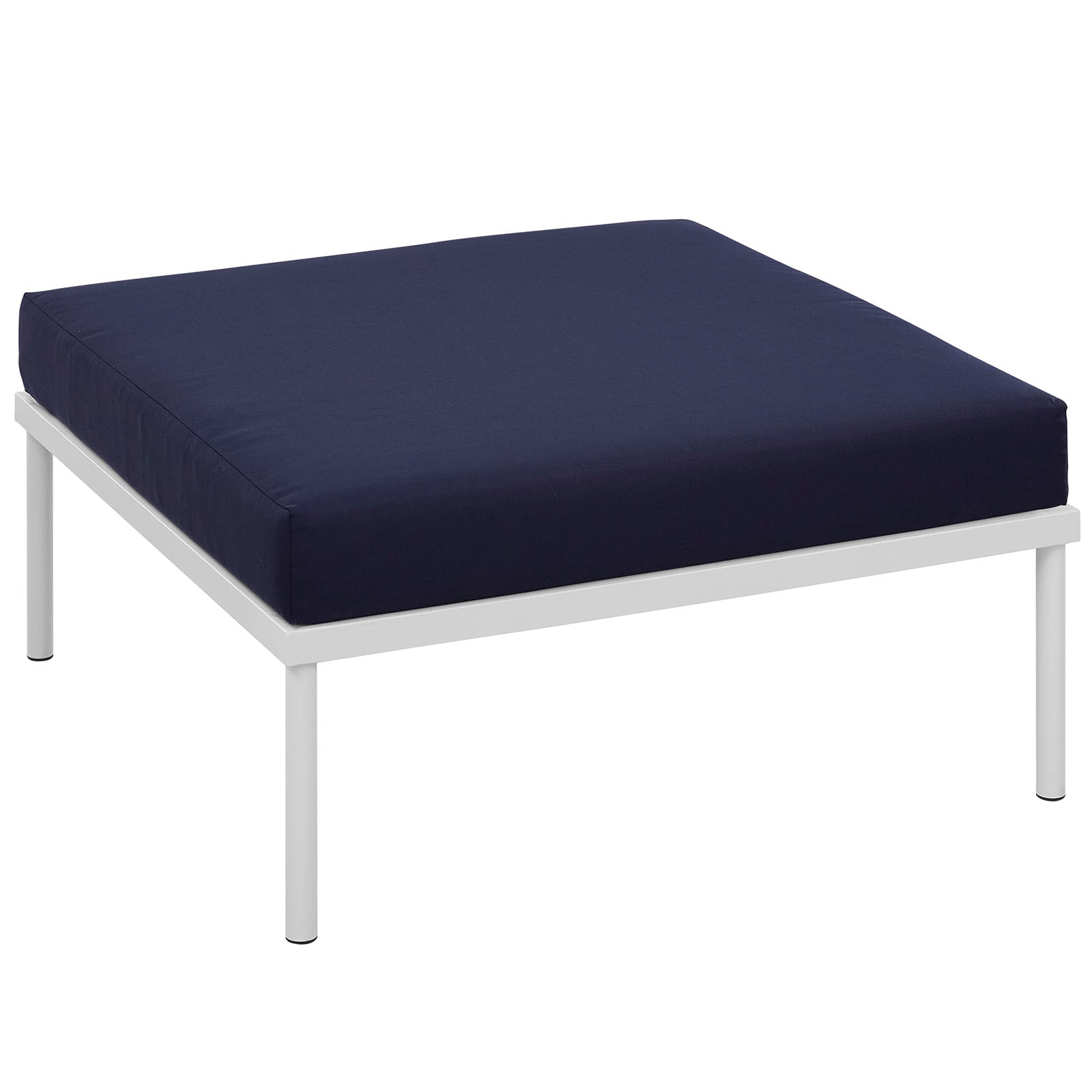 Harmony Outdoor Patio Aluminum Ottoman - Lightweight & Weather-Resistant Footrest for Garden, Poolside & Deck - Perfect for Relaxing Outdoors