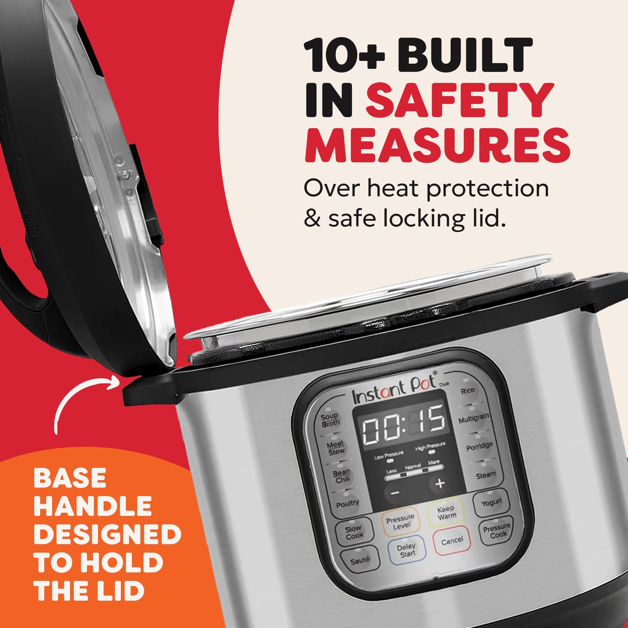 Instant Pot Duo 7-in-1 Electric Pressure Cooker 5.7L/6Qt - Multi-Functional Kitchen Appliance for Fast Cooking, Slow Cooking, Rice, Yogurt, Steaming & Sautéing | Stainless Steel Inner Pot | Dishwasher Safe | Perfect for Meal Prep, Family Dinners & Healthy Eating