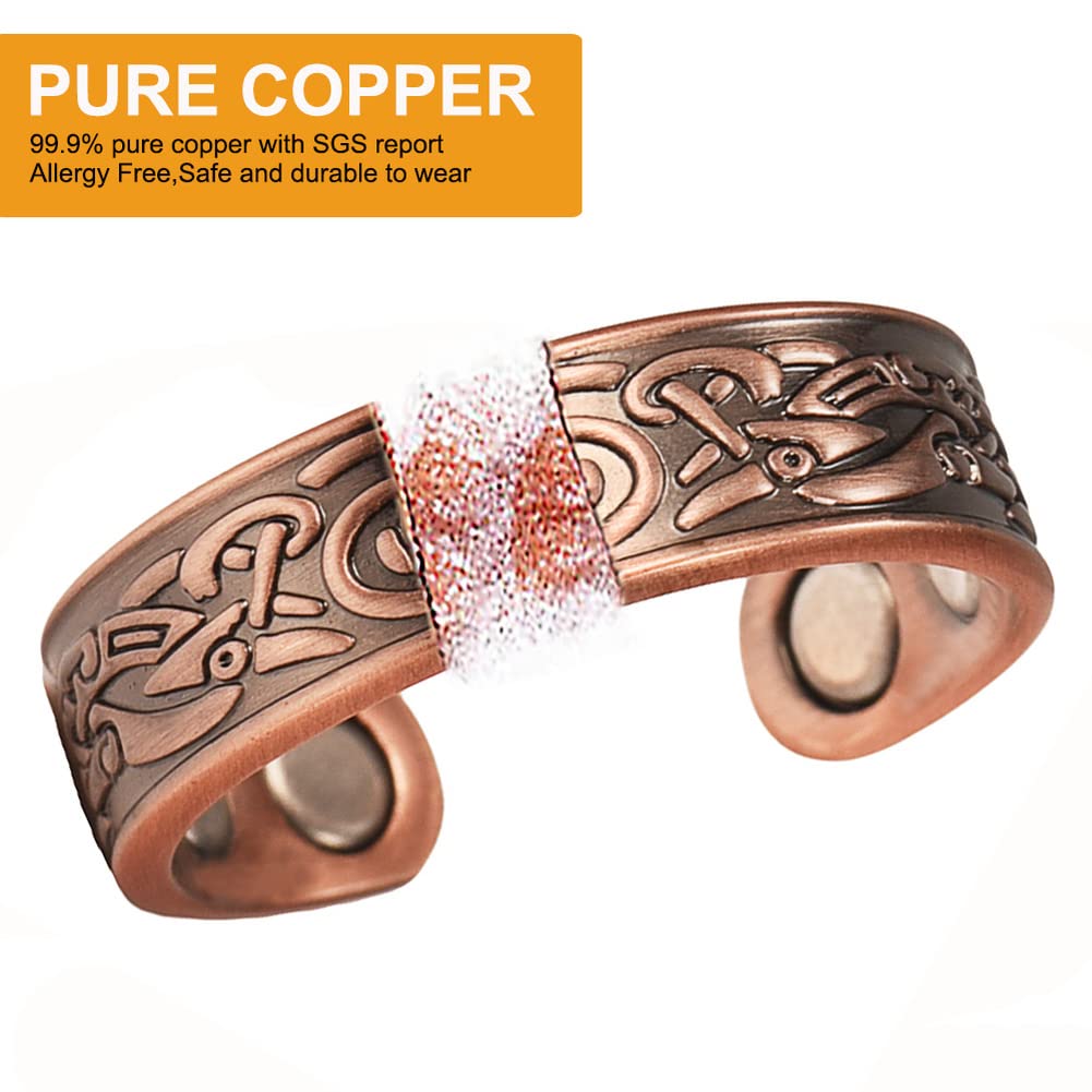 Vintage Solid Copper Women's Ring - 2.3