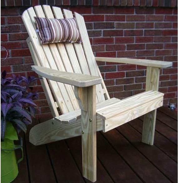 Premium Pine Fanback Adirondack Chair by A&L Furniture - Outdoor Patio, Garden, and Poolside Relaxation for Home & Resorts
