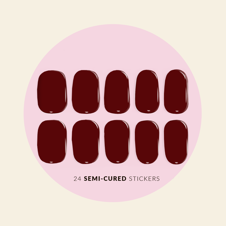 Semi Cured Gel Nail Stickers - Long Lasting DIY Nail Art Kit for Home Manicure | Perfect for Parties, Weddings & Special Occasions