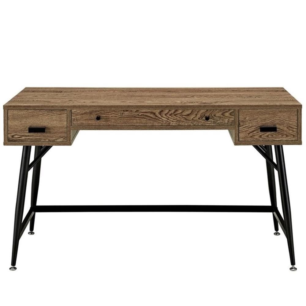 UrbanPro Mid-Century Modern Walnut Wood Office Desk - Stylish Home Office Furniture for Small Spaces & Remote Work