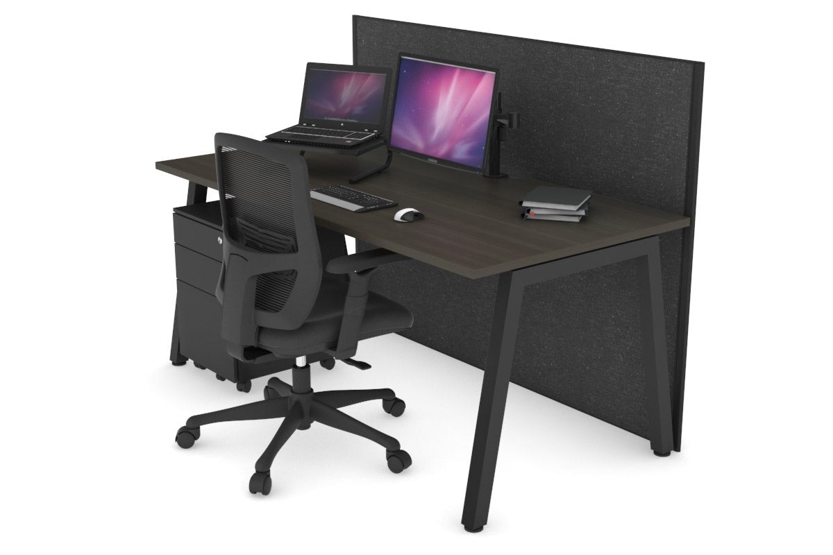 Horizon Quadro A Legs Office Desk - 1600L x 800W with Cable Management Scallop | Modern Workstation for Home Office, Study Room & Small Business Spaces