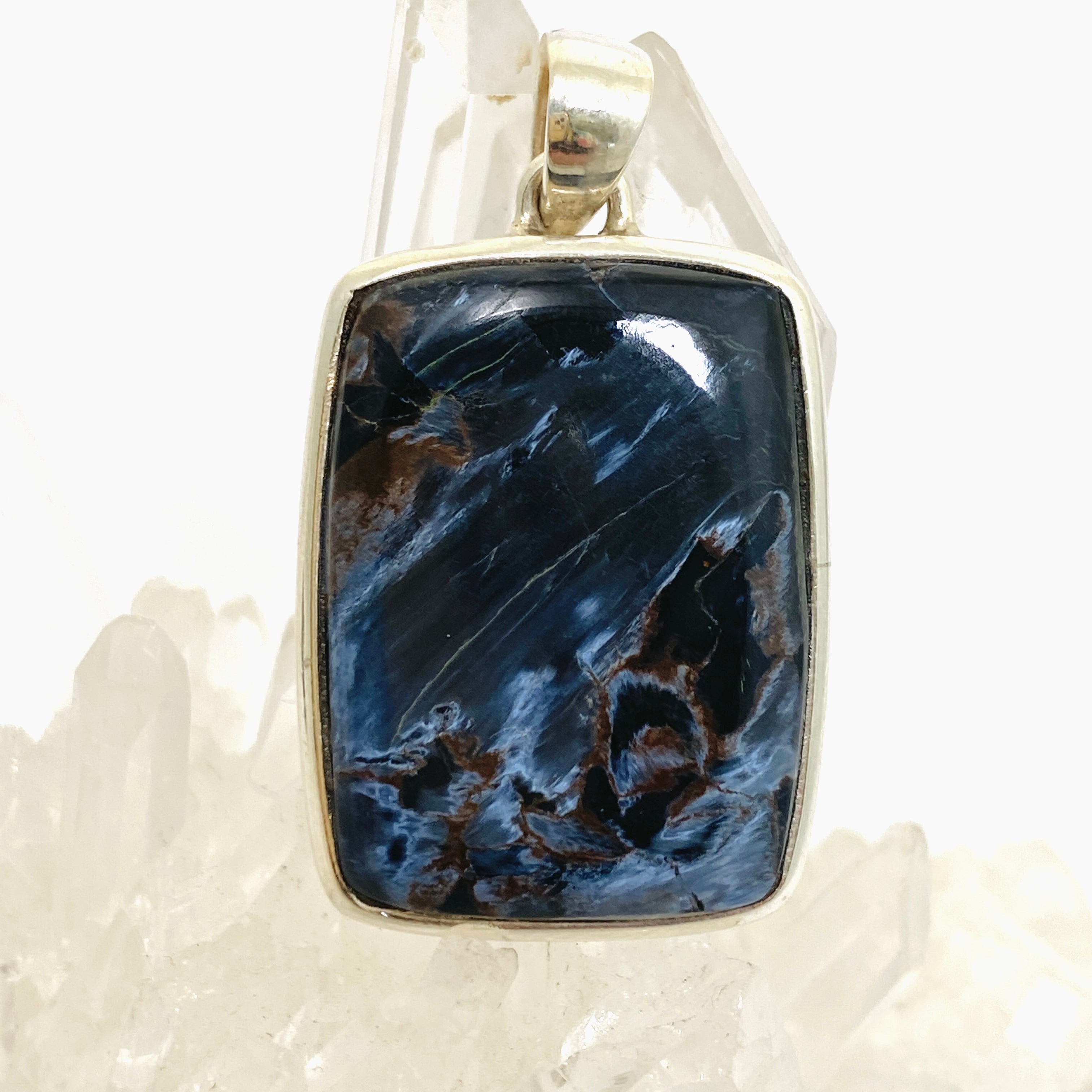 Natural Pietersite Rectangular Cabochon Pendant - Handmade Gemstone Jewelry PPGJ1065 for Women, Gift for Her | Perfect for Everyday Wear, Special Occasions & Spiritual Healing