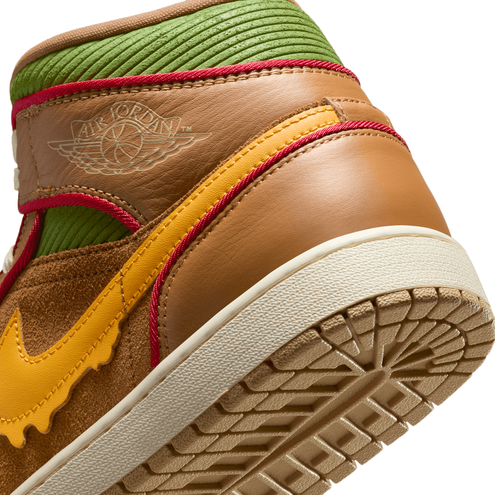 AIR JORDAN 1 MID SE CHEESEBURGER Sneakers - Men's Basketball Shoes with Retro Style & Comfortable Cushioning - Perfect for Streetwear, Casual Outfits & Sneaker Collectors