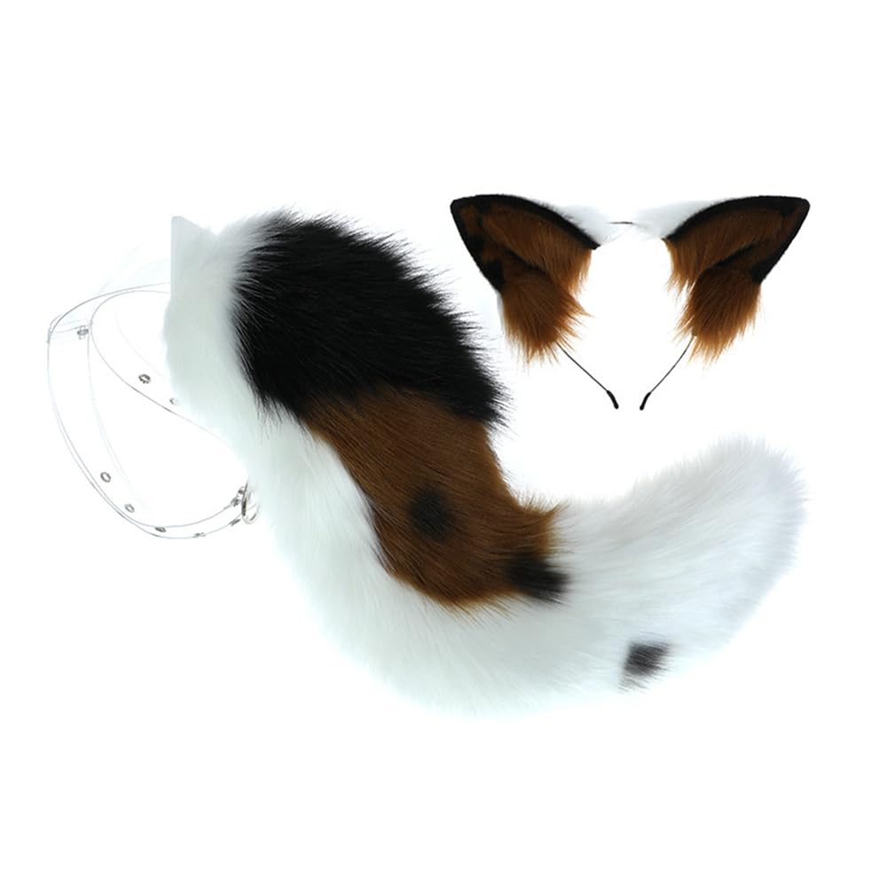 Dog Ears Headband with Tail - Cute Puppy Costume Accessories for Cosplay, Halloween Party & Anime Conventions - Perfect for Pet Lovers & Kawaii Fashion