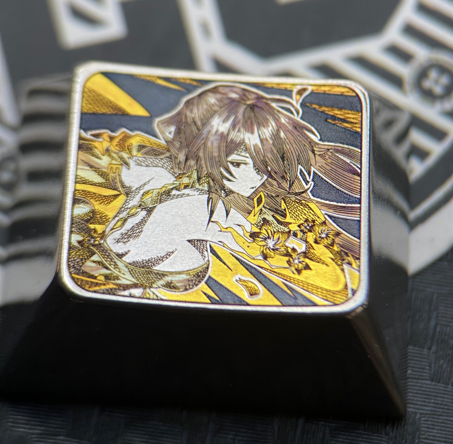 Honkai Impact 3rd Raiden Mei Bosenmori Themed 1.25U Titanium Alloy Custom Keycaps - Precision Carved Gaming Keyboard Accessories for Mechanical Keyboards (Perfect for Anime Fans & PC Gaming Enthusiasts)