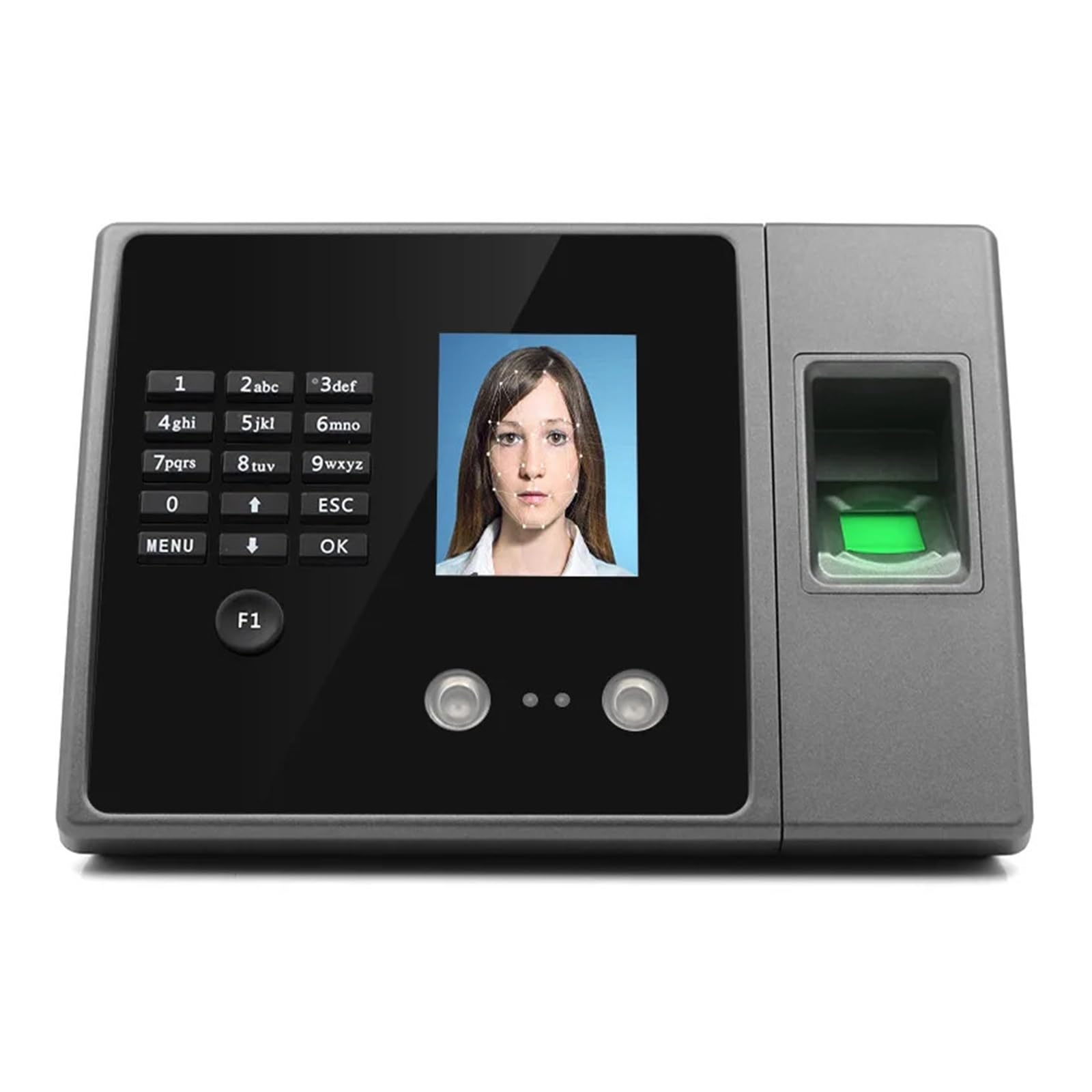 FA20 Biometric Time Clock - Facial Recognition & Fingerprint Attendance System for Employee Tracking | Ideal for Offices, Schools, and Access Control Security