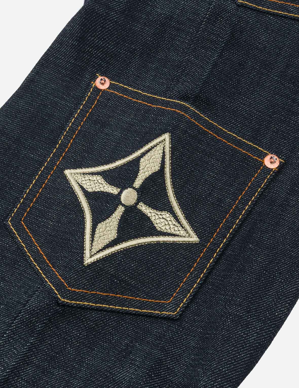 Stylish Multi-Pocket Regular Fit Jeans with Brocade Patch - #2000 | Perfect for Casual Wear, Street Fashion & Everyday Outfits