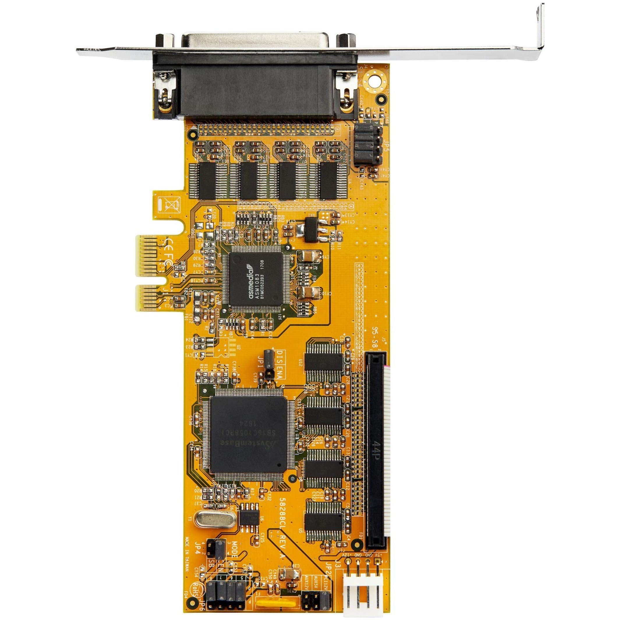 StarTech.com 8-Port PCIe to RS232 Serial Adapter Card with DB9 Connectors - Low Profile, 15kV ESD Protection, Windows Compatible (TAA Compliant) - Ideal for Industrial Automation, POS Systems & Legacy Device Connectivity