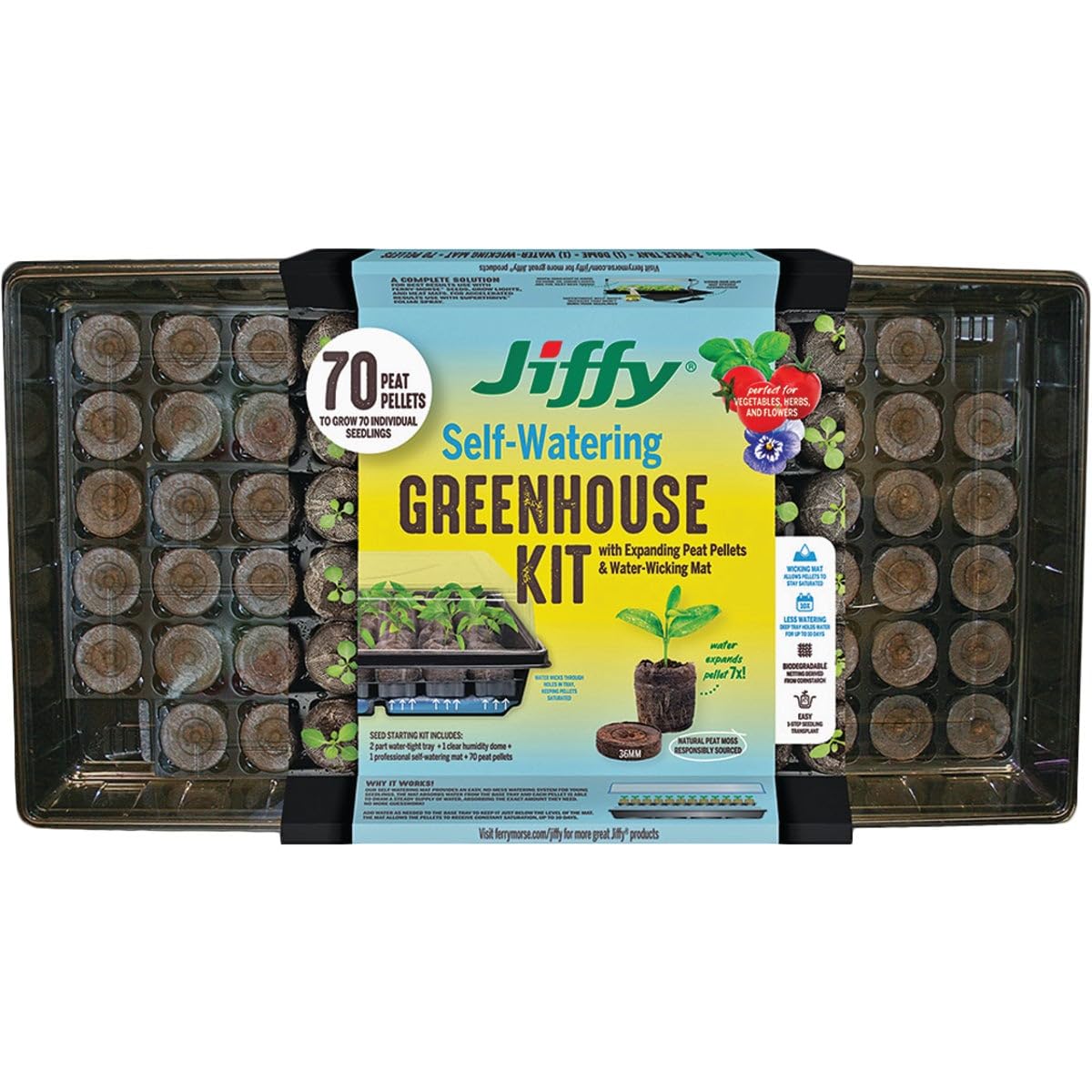 Self-Watering Greenhouse Kit for Indoor Plants - Automatic Plant Watering System with Humidity Control - Perfect for Home, Office, and Garden Use