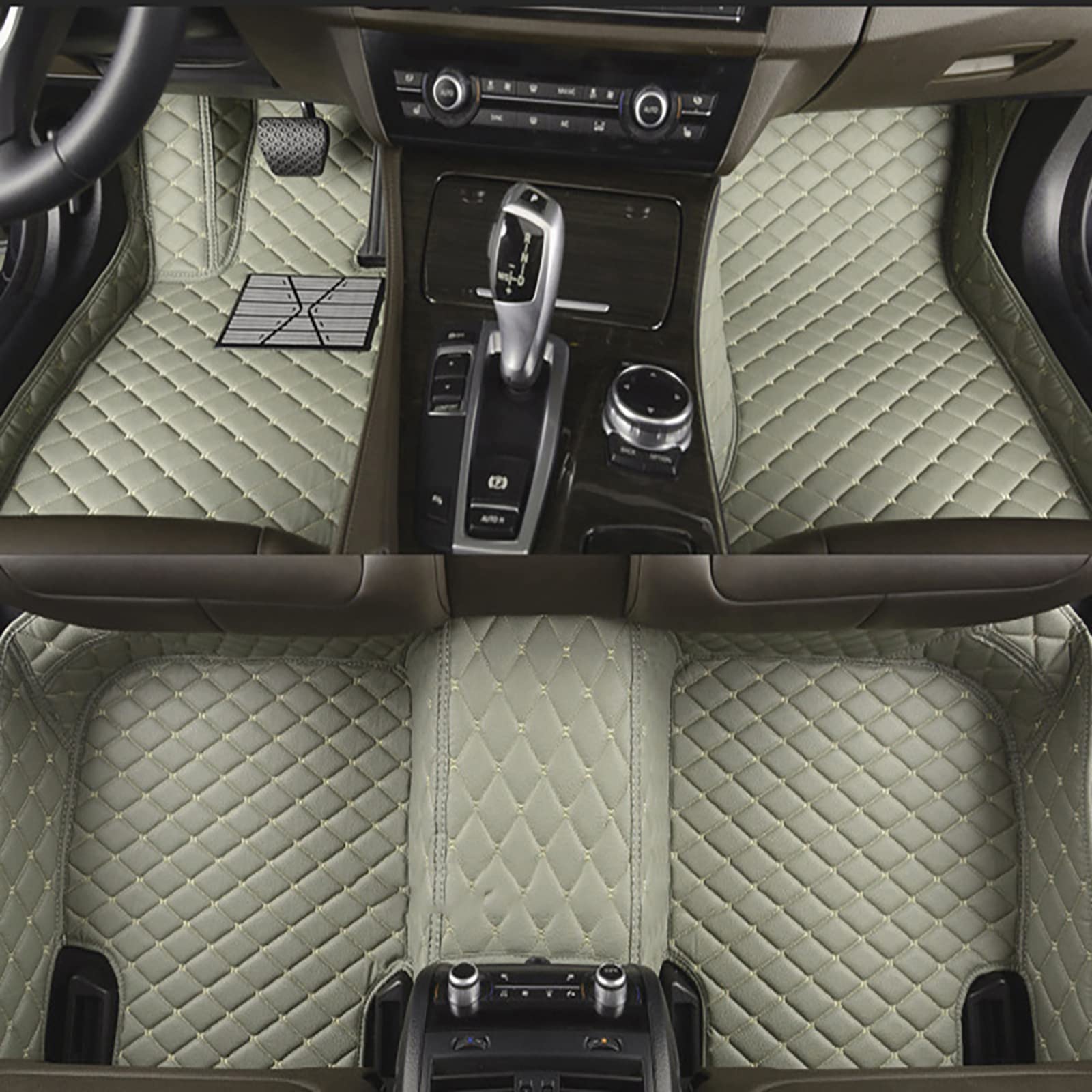 Custom Fit Car Floor Mats for Hyundai Sonata 2020-2023 - Premium Leather All-Weather Non-Slip Waterproof Full Coverage Carpet Mats (Right-Hand Drive, K-Grey) | Perfect for Daily Commuting, Road Trips & All-Season Protection