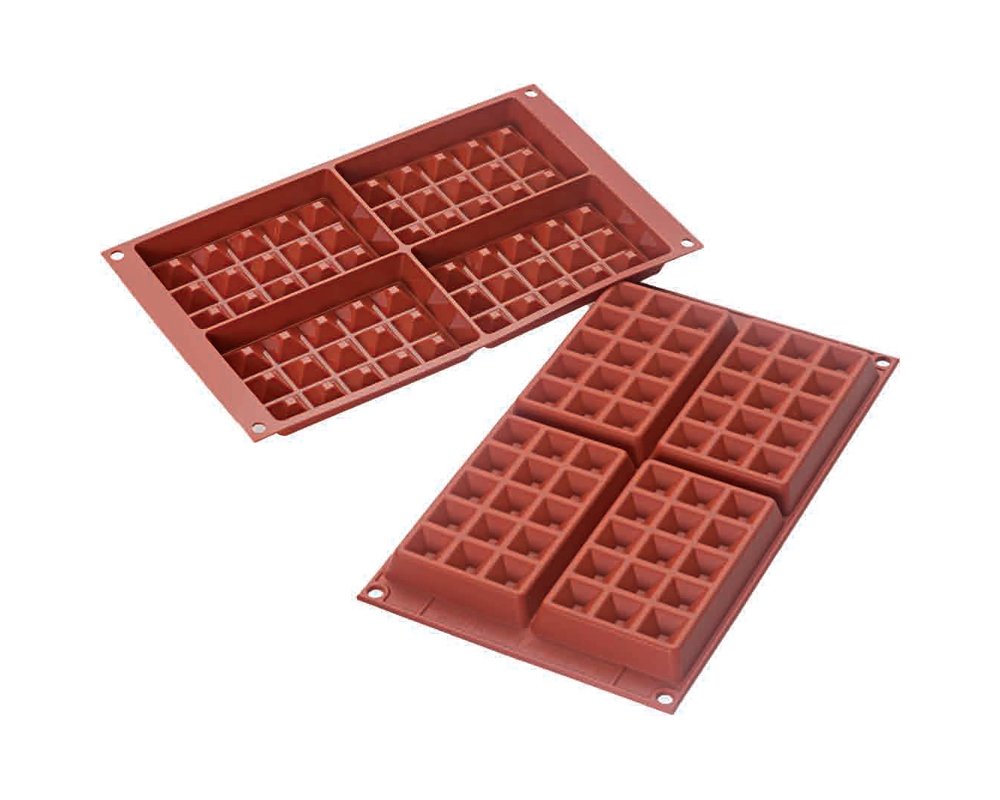 Silikomart Professional SF155 Silicone Waffle Mold - Non-Stick Baking Mold for Perfect Homemade Waffles, Pancakes, and Desserts - Ideal for Kitchen, Breakfast, and Party Use
