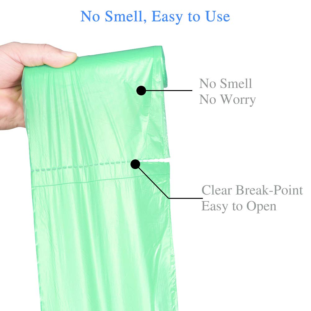 Biodegradable 4 Gallon Small Trash Bags - Eco-Friendly & Leak Proof Garbage Bags for Office, Bathroom, Kitchen, Car & Diaper Disposal | Strong Tear Resistant | Perfect for Recycling & Daily Use