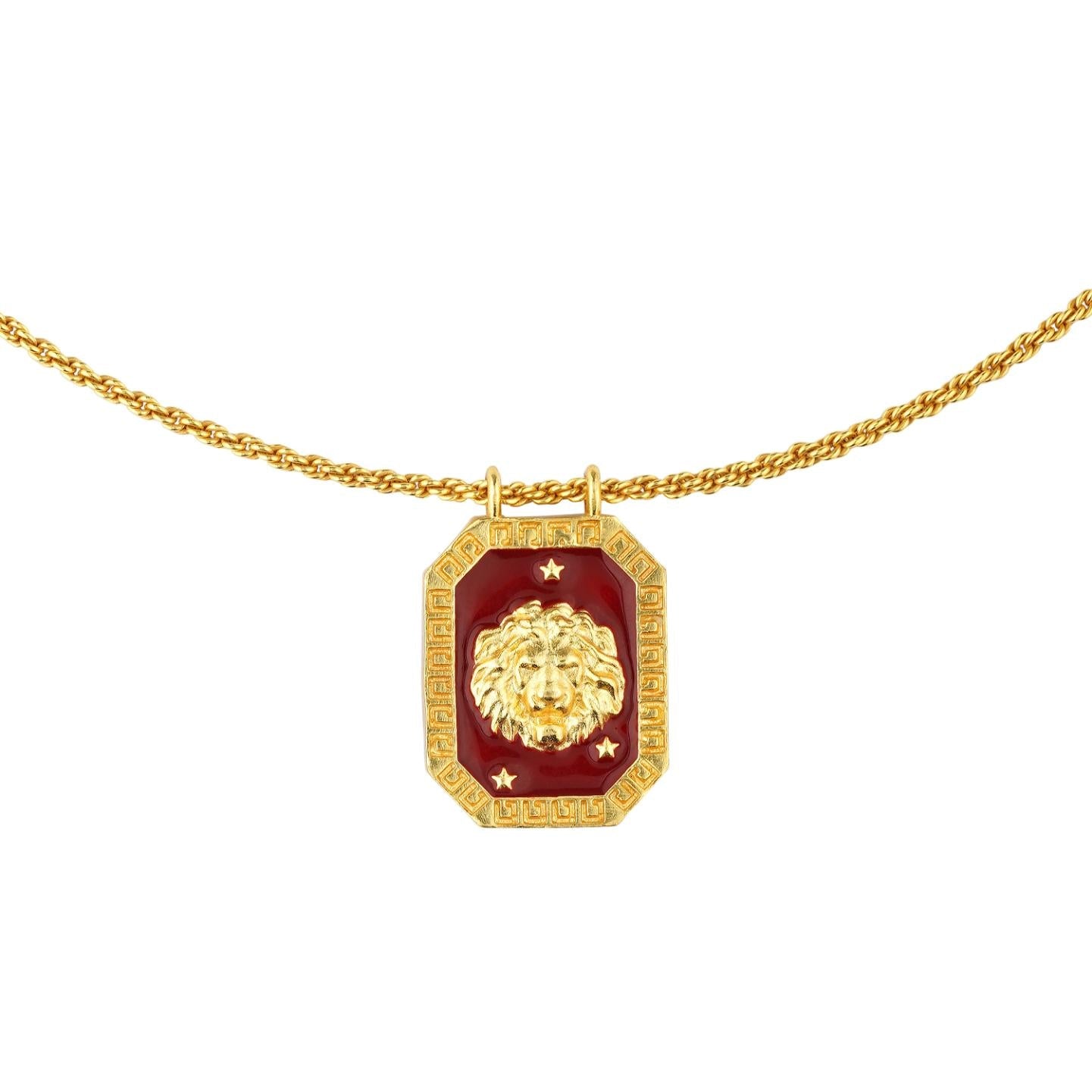 Leo Zodiac Sign Reversible Pendant Necklace with Genuine Peridot Gemstone - Perfect for Birthdays, Gifts & Spiritual Jewelry Lovers