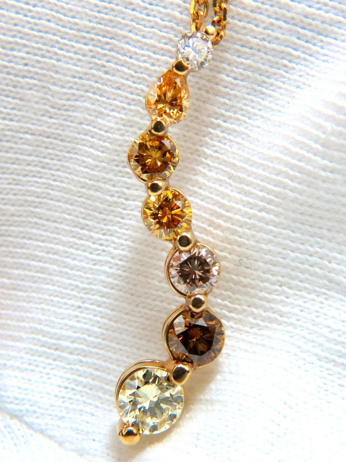 2.06CT Natural Fancy Yellow Orange Brown Light Pink Diamond Pendant Necklace - Elegant Jewelry for Weddings, Anniversaries & Special Occasions