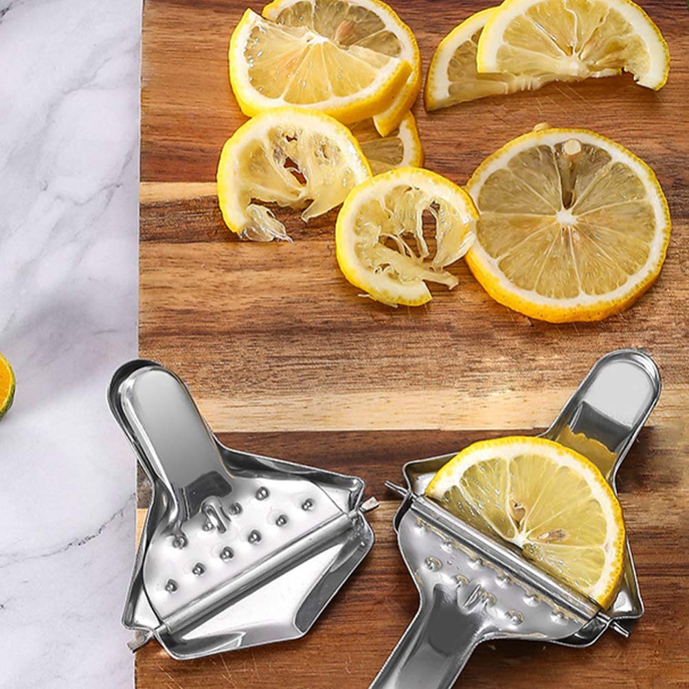 Premium Stainless Steel Handheld Citrus Juicer - Manual Orange, Lemon, Lime Press Squeezer - Portable Fruit Reamer for Fresh Juice at Home, Bars, Restaurants & Outdoor Picnics