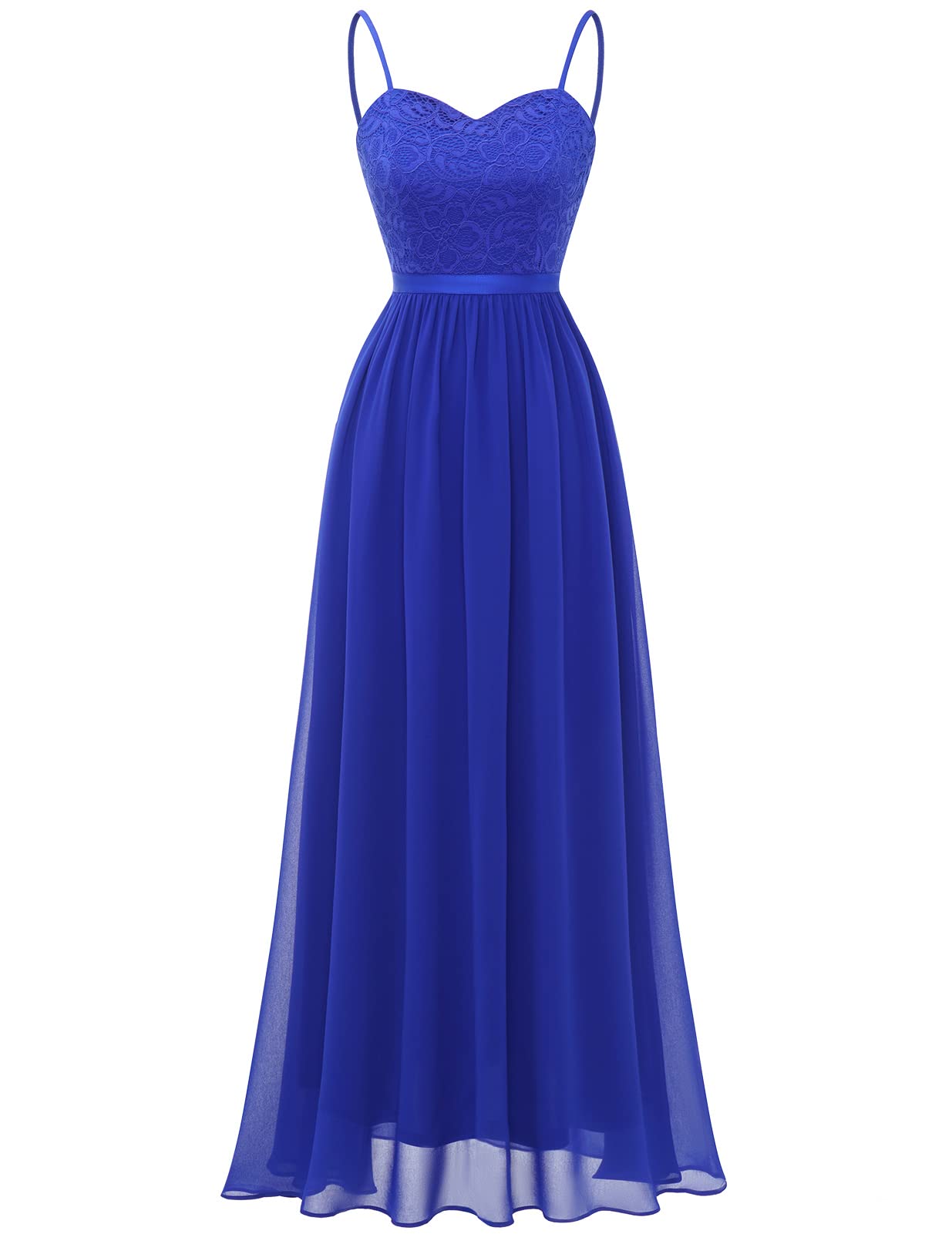 Elegant Long Chiffon Formal Dresses for Women - Spaghetti Strap Bridesmaid & Evening Gowns - Perfect for Weddings, Proms, and Special Occasions