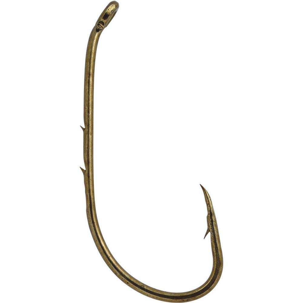 South Bend Baitholder Bronze Barbed Fishing Bait Hooks - 10 Pack for Freshwater & Saltwater Fishing - Perfect for Bass, Trout, and Panfish Angling