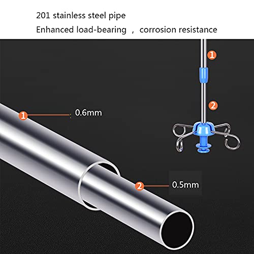 Portable IV Pole Stand with Adjustable Height & Ceiling Pulley - Medical IV Drip Hanger for Hospital, Home Care & Nursing Use