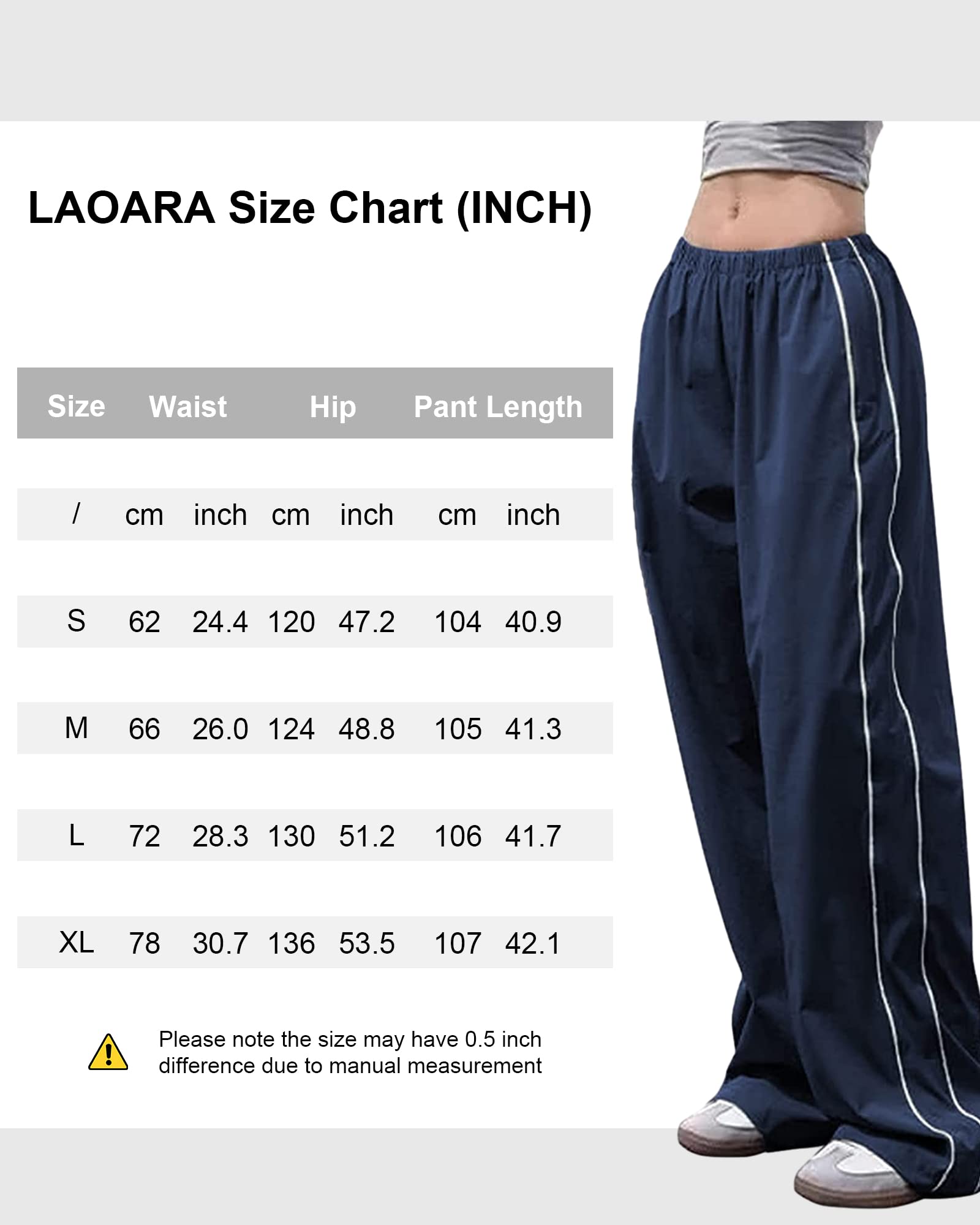 Women's Y2K Baggy Track Pants - Elastic Waist Wide Leg Parachute Jogger Sweatpants for Casual Wear, Street Style & Lounge Outfits
