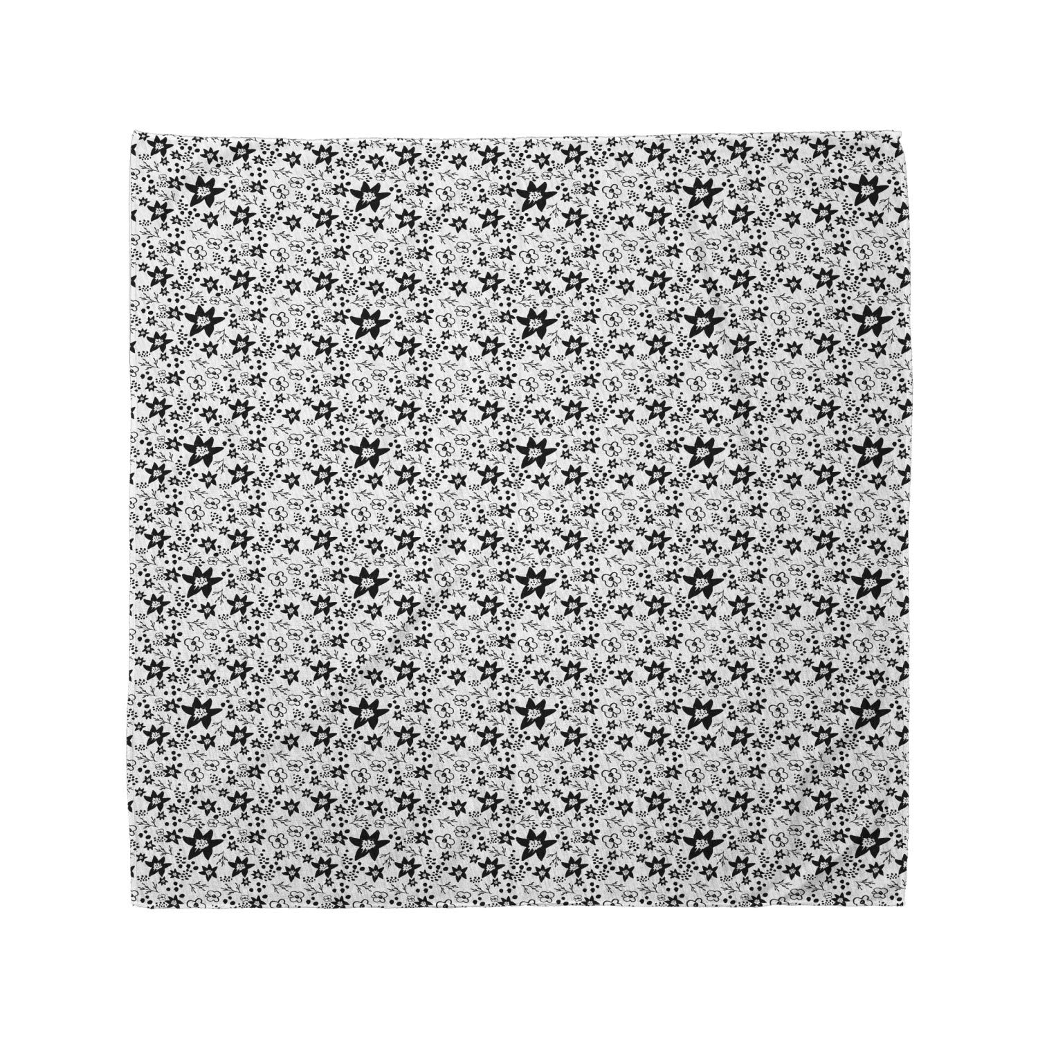 Ambesonne Floral Bandana - Hand Drawn Blooming Petals Design, Unisex Head Scarf & Neck Tie for Women & Men - Perfect for Outdoor Activities, Music Festivals & Fashion Accessories