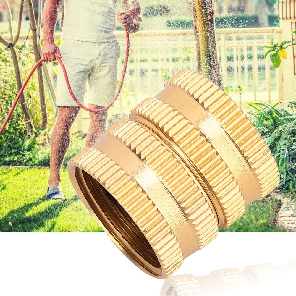 Brass Hose Tap Connector - Garden Irrigation Splitter Valve for Lawn & Outdoor Use