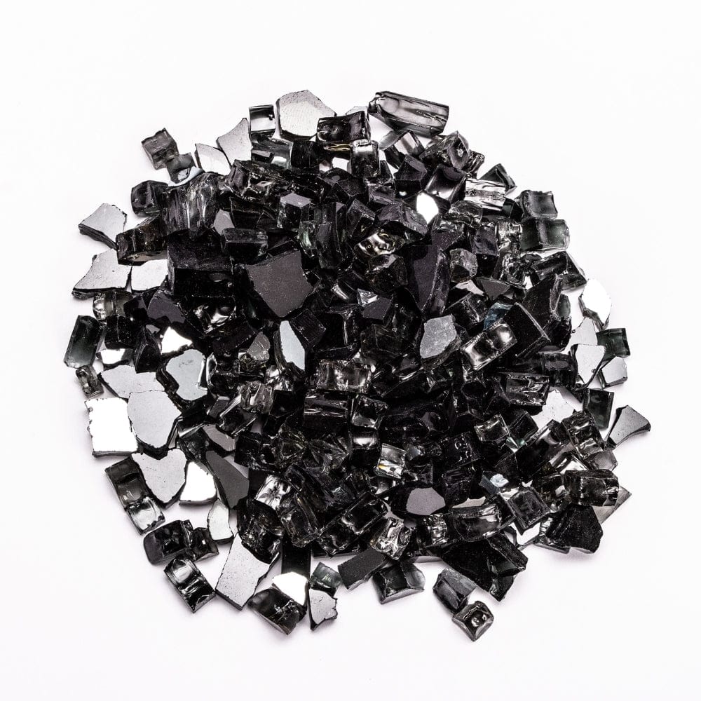 HPC Fire Glass for Gas Fire Pits - Premium Reflective Fireplace Rocks for Outdoor & Indoor Use - Perfect for Patio, Backyard, and Living Room Decor