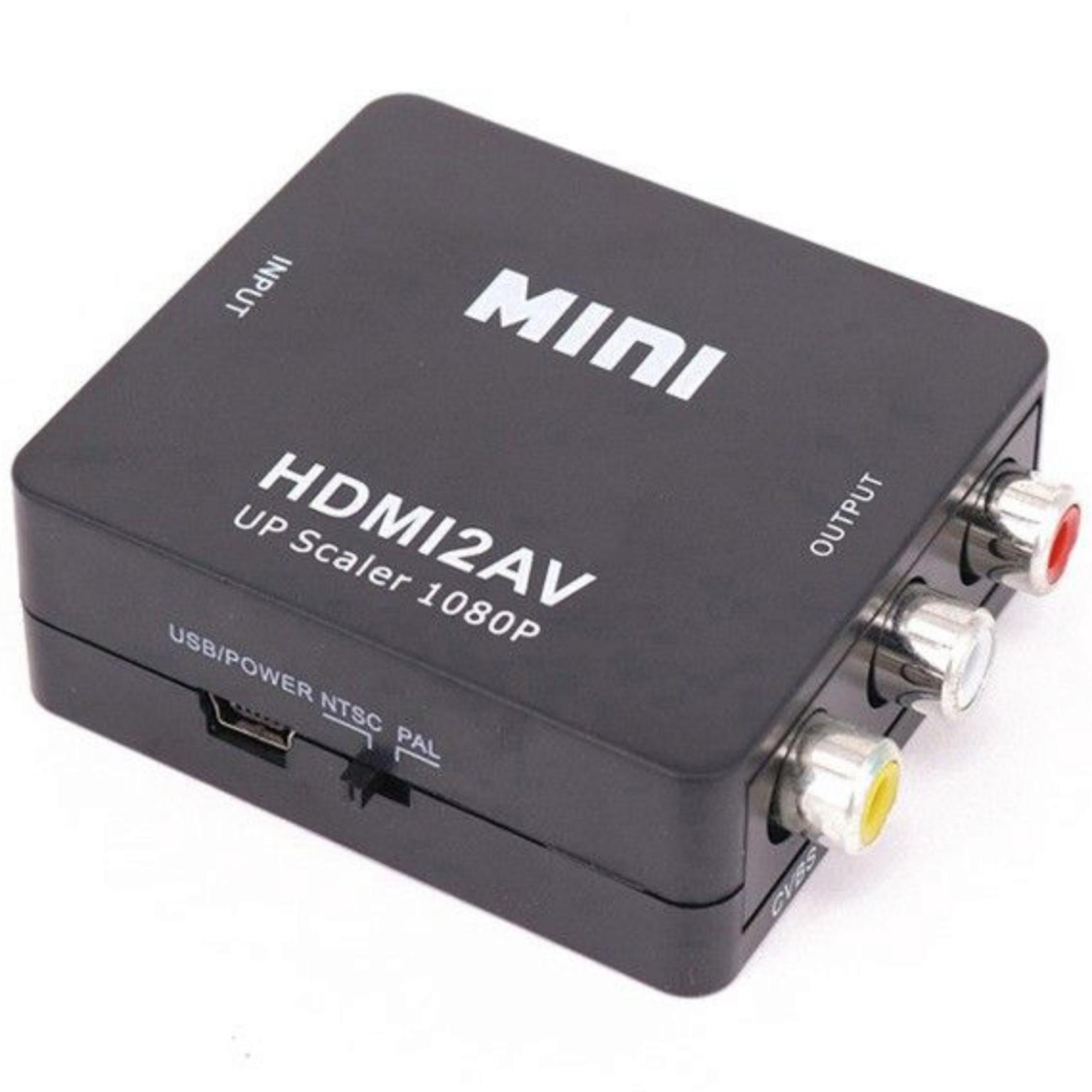 HDMI to Composite Converter Adapter - Connect New Devices to Older TVs for Gaming, Streaming & Home Theater Setup