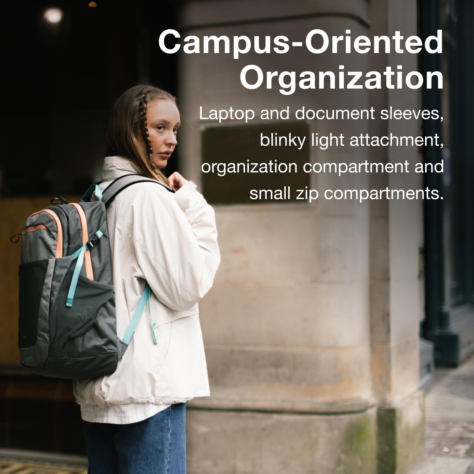 Osprey Flare Laptop Backpack - Water-Resistant 15.6 Inch Laptop Bag with USB Charging Port & Organizer for Work, Travel & Commuting