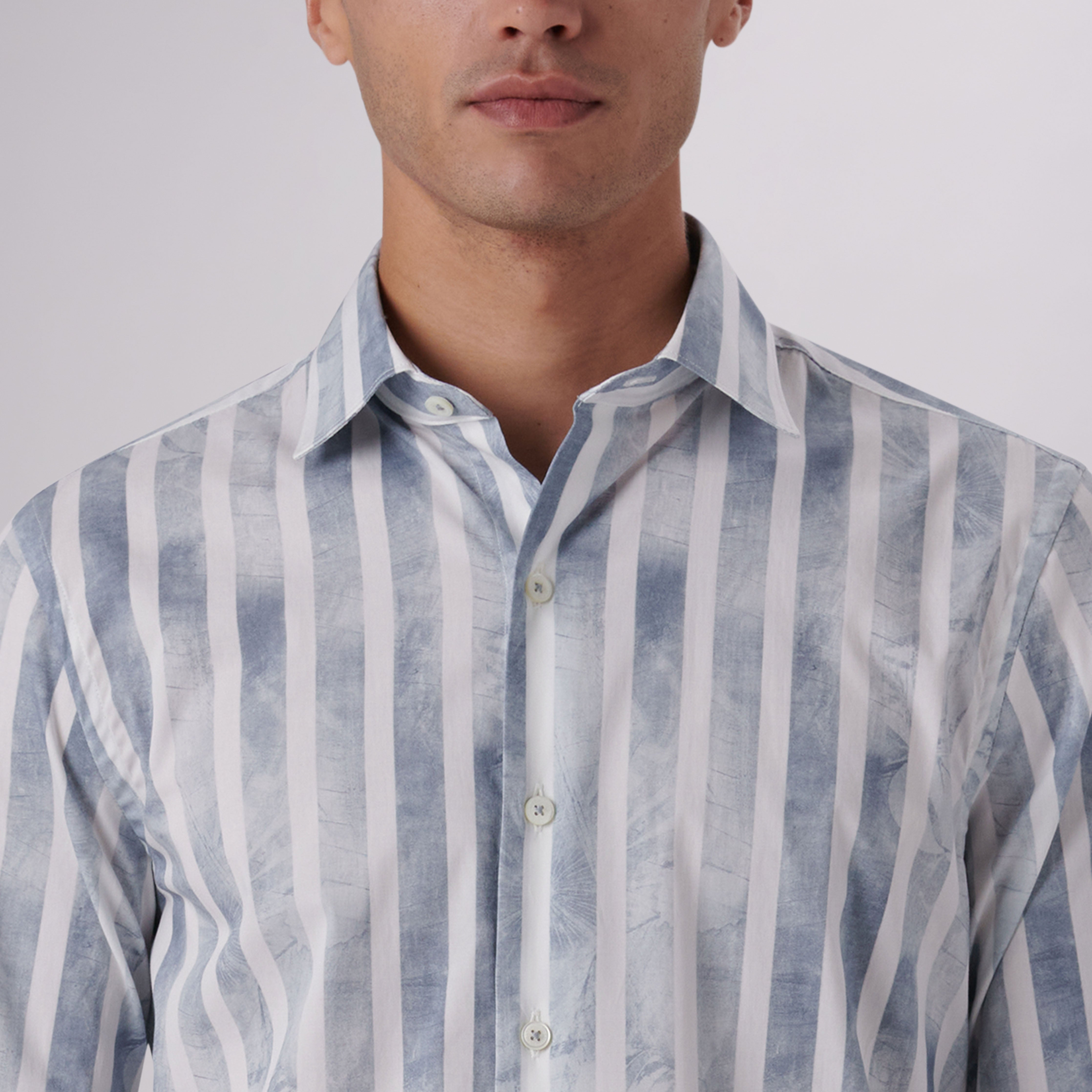 Axel Cabana Stripe Print Shirt for Men - Casual Summer Beach Shirt with Short Sleeves - Perfect for Vacation, Outdoor Activities, and Relaxing by the Pool