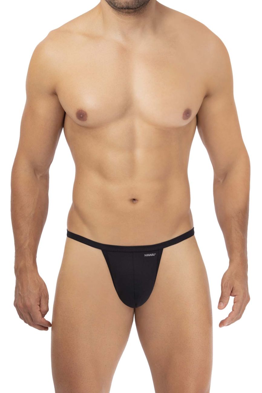 Premium Hawaiian Microfiber G-String Thong Underwear - Black 42317 - Sexy & Comfortable for Beach, Yoga & Intimate Moments