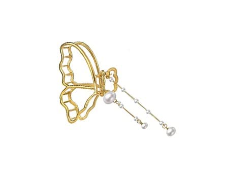 DENICRAAS 1PCS Large Butterfly Metal Hair Claw Clip - Non-Slip Gold Hair Clamp for Thick Hair, Fashion Hair Accessories for Women, Perfect for Parties, Weddings & Everyday Styling